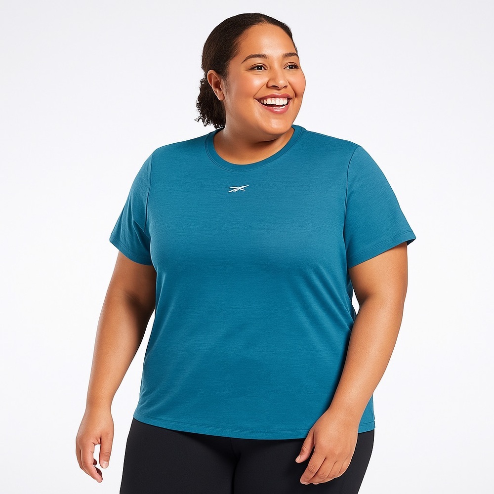 NWT Reebok Women’s Speedwick T-Shirt 2X – Burnout Steely Blue | Recycled Fabric
